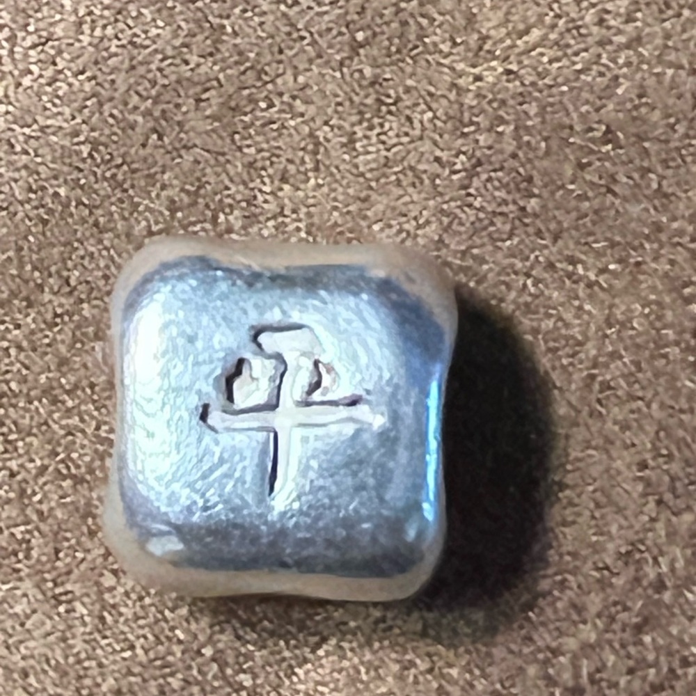 Silver Square Decorative Stone